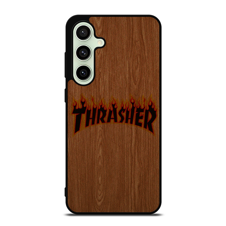 THRASHER SKATEBOARD WOODEN LOGO Samsung Galaxy S24 FE Case Cover