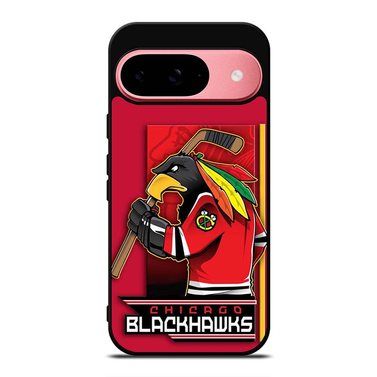 CHICAGO BLACKHAWKS HOCKEY TEAM LOGO MASCOT Google Pixel 9 Case Cover