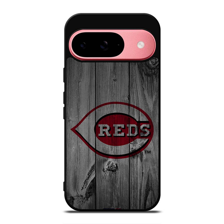 CINCINNATI REDS BASEBALL MLB WOOD LOGO Google Pixel 9 Case Cover