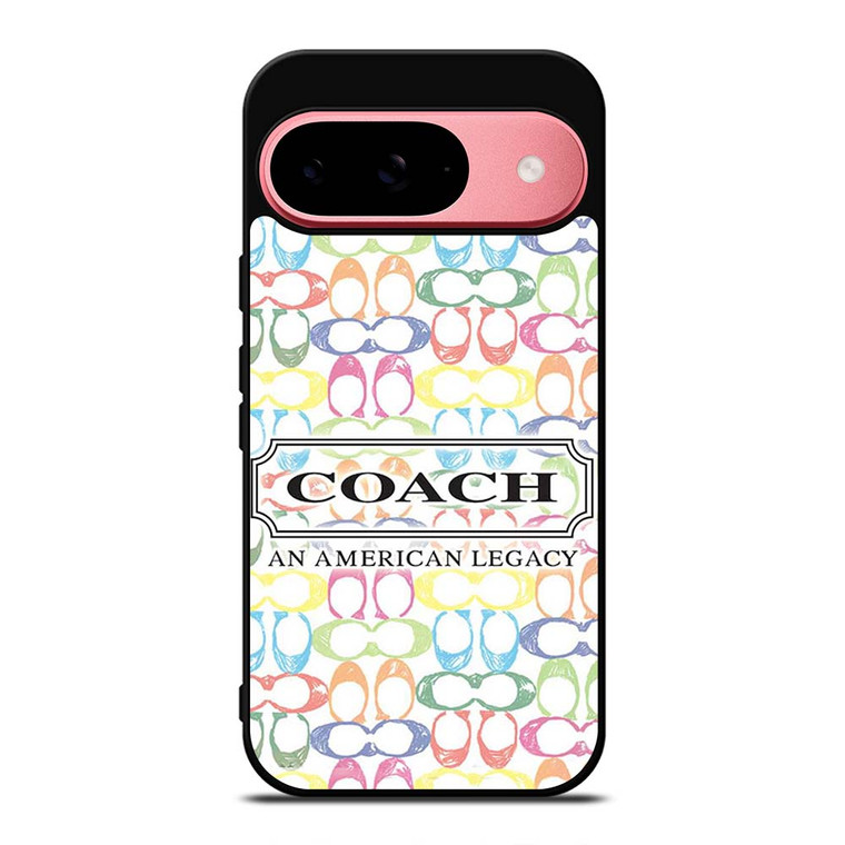 COACH NEW YORK LOGO AMERICAN LEGACY COLORFUL PATTERN Google Pixel 9 Case Cover
