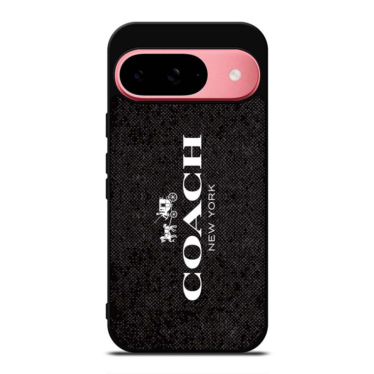 COACH NEW YORK LOGO ON BLACK FABRIC Google Pixel 9 Case Cover