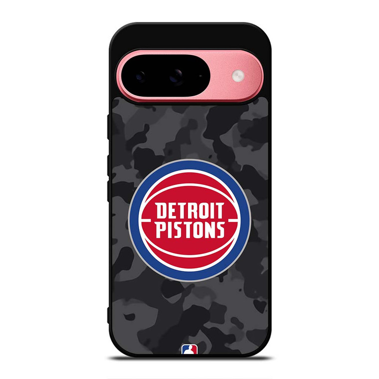 DETROIT PISTONS BLACK CAMO Google Pixel 9 Case Cover
