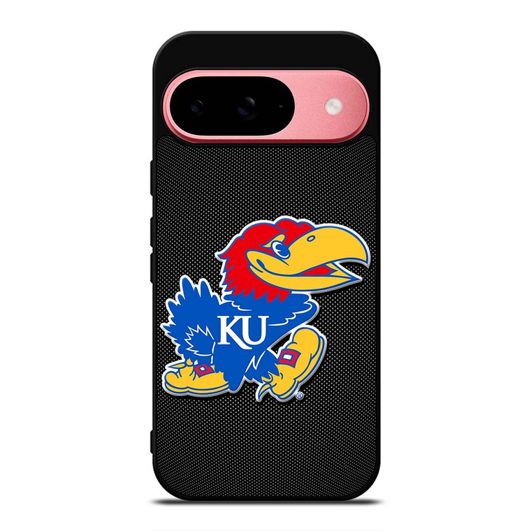KANSAS JAYHAWKS LOGO CARBON Google Pixel 9 Case Cover