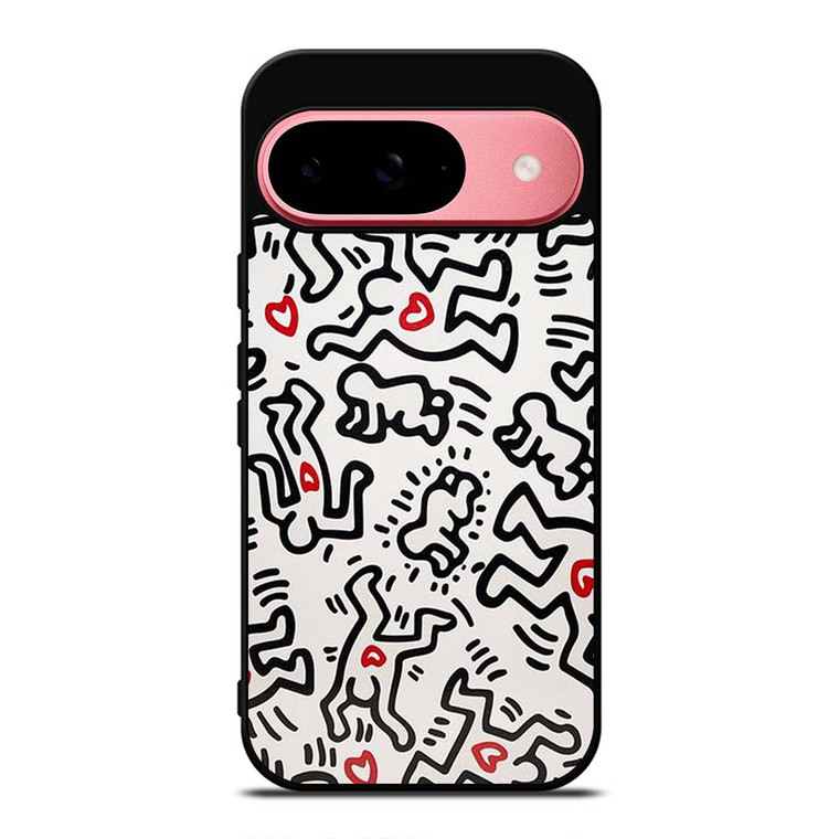KEITH HARING ART HEART FIGURES Google Pixel 9 Case Cover