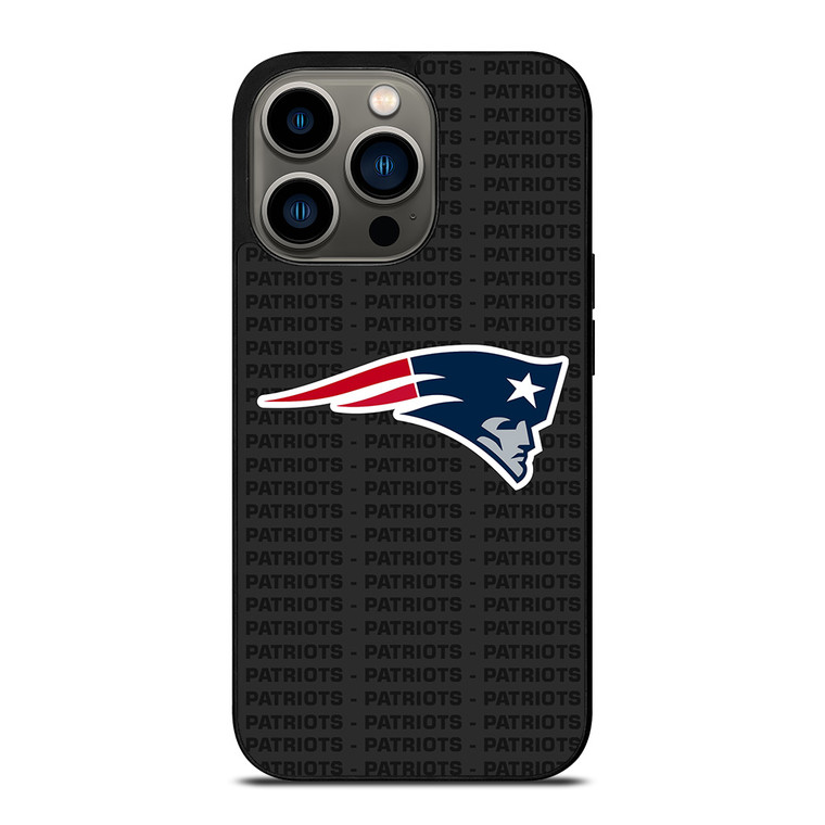 NEW ENGLAND PATRIOTS FOOTBALL TEXT iPhone 13 Pro Case Cover
