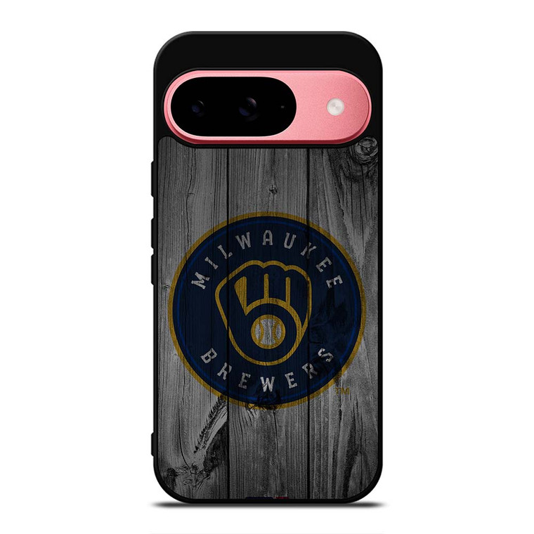 MILWAUKEE BREWERS BASEBALL MLB WOOD LOGO Google Pixel 9 Case Cover