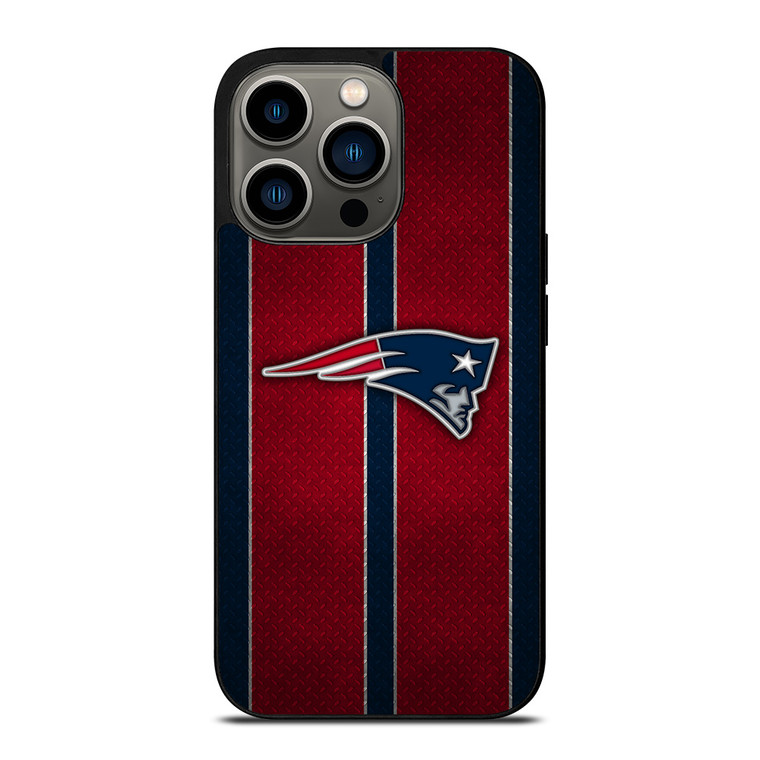 NEW ENGLAND PATRIOTS NFL METAL STRIPE iPhone 13 Pro Case Cover