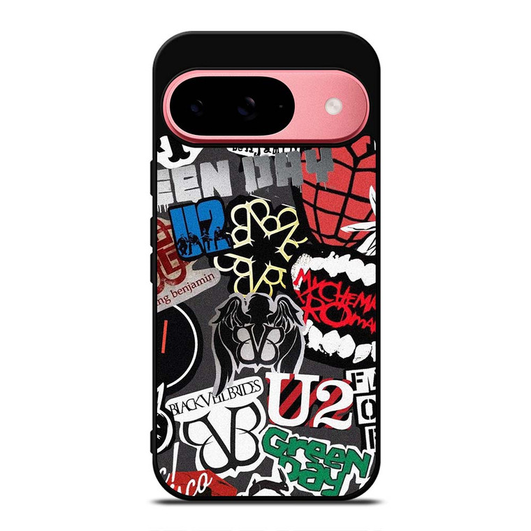 PUNK ROCK BAND COLLAGE Google Pixel 9 Case Cover