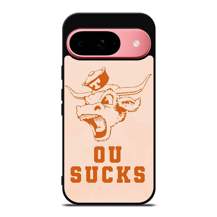 TEXAS LONGHORN ICON OU SUCKS LOGO FOOTBALL UNIVERSITY Google Pixel 9 Case Cover