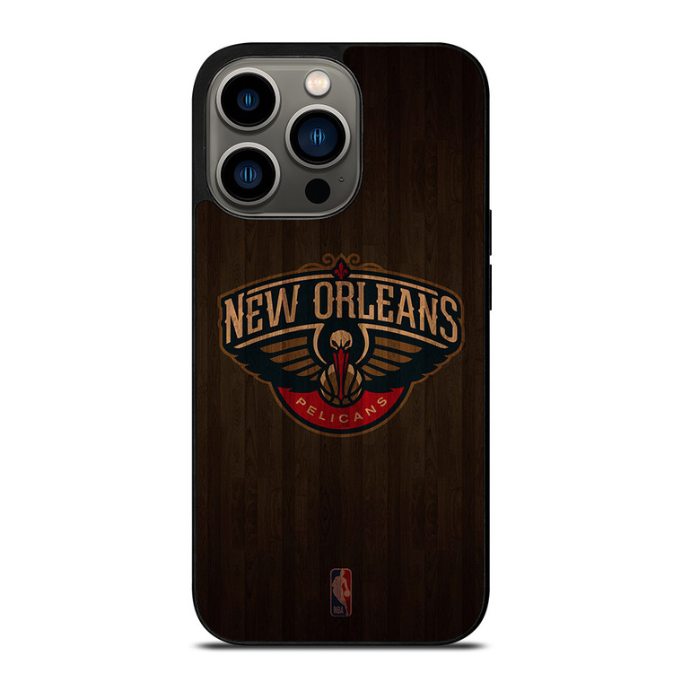 NEW ORLEANS PELICANS BASKETBALL COURT NBA iPhone 13 Pro Case Cover