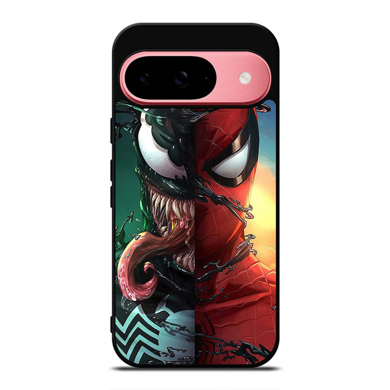 VENOM V SPIDERMAN FACE SUPERHERO MARVEL COMICS Google Pixel 9 Case Cover