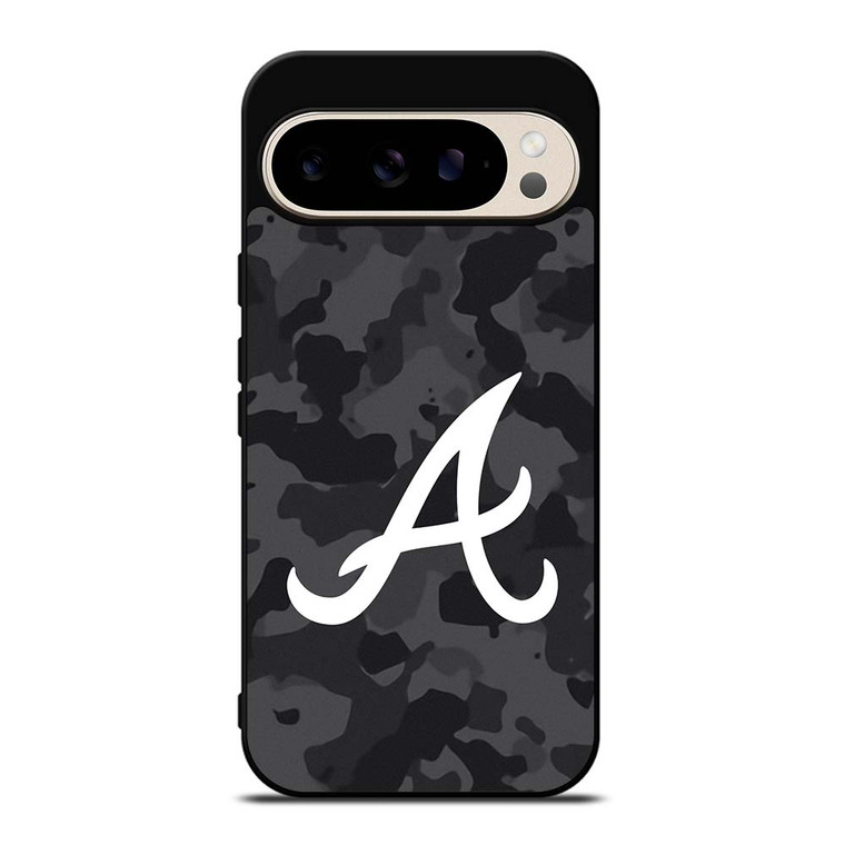 ATLANTA BRAVES BASEBALL BLACK CAMO Google Pixel 9 Pro Case Cover