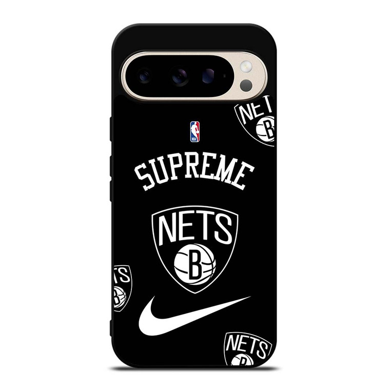 BROOKLYN NETS NBA X SUPREME NIKE Google Pixel 9 Pro Case Cover BROOKLYN NETS NBA X SUPREME NIKE Google Pixel 9 Pro Case Cover