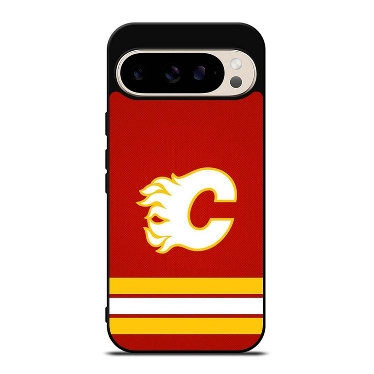 CALGARY FLAMES LOGO NHL HOCKEY TEAM ICON Google Pixel 9 Pro Case Cover