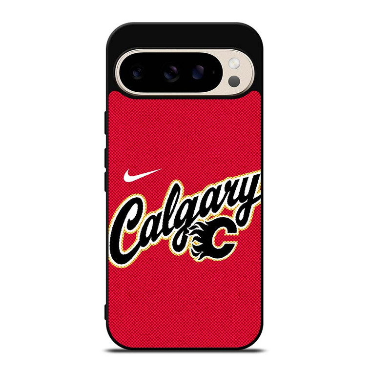 CALGARY FLAMES NHL HOCKEY NIKE Google Pixel 9 Pro Case Cover CALGARY FLAMES NHL HOCKEY NIKE Google Pixel 9 Pro Case Cover