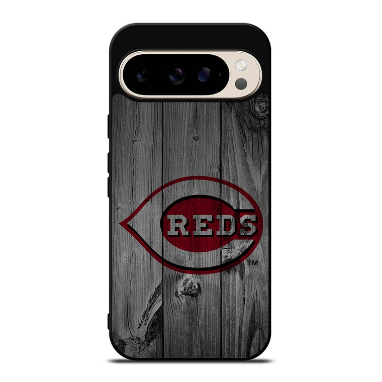 CINCINNATI REDS BASEBALL MLB WOOD LOGO Google Pixel 9 Pro Case Cover