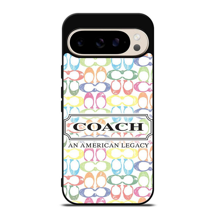 COACH NEW YORK LOGO AMERICAN LEGACY COLORFUL PATTERN Google Pixel 9 Pro Case Cover
