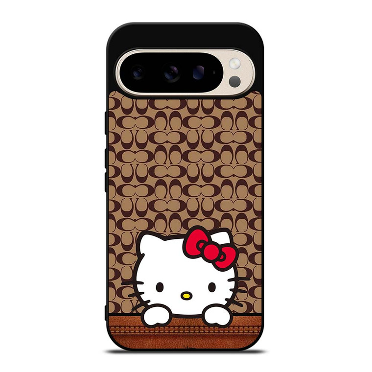 COACH NEW YORK LOGO HELLO KITTY BROWN Google Pixel 9 Pro Case Cover