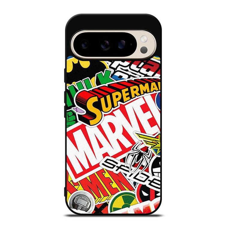 DC MARVEL SUPERHERO COLLAGE Google Pixel 9 Pro Case Cover