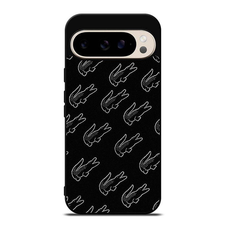 LACOSTE BLACK WHITE Google Pixel 9 Pro Case Cover