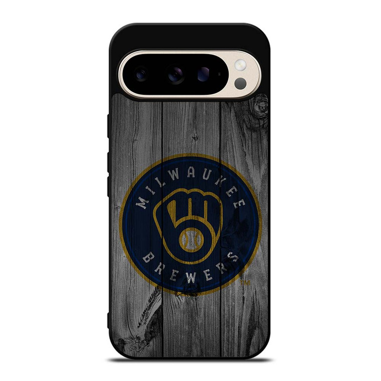MILWAUKEE BREWERS BASEBALL MLB WOOD LOGO Google Pixel 9 Pro Case Cover