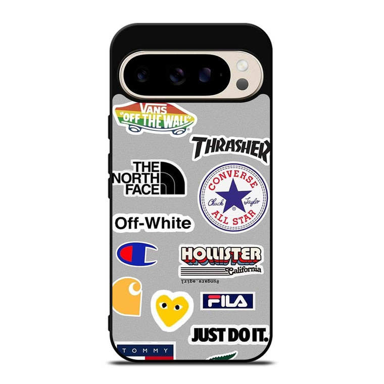 SKATEBOARD BRAND STICKER COLLAGE Google Pixel 9 Pro Case Cover