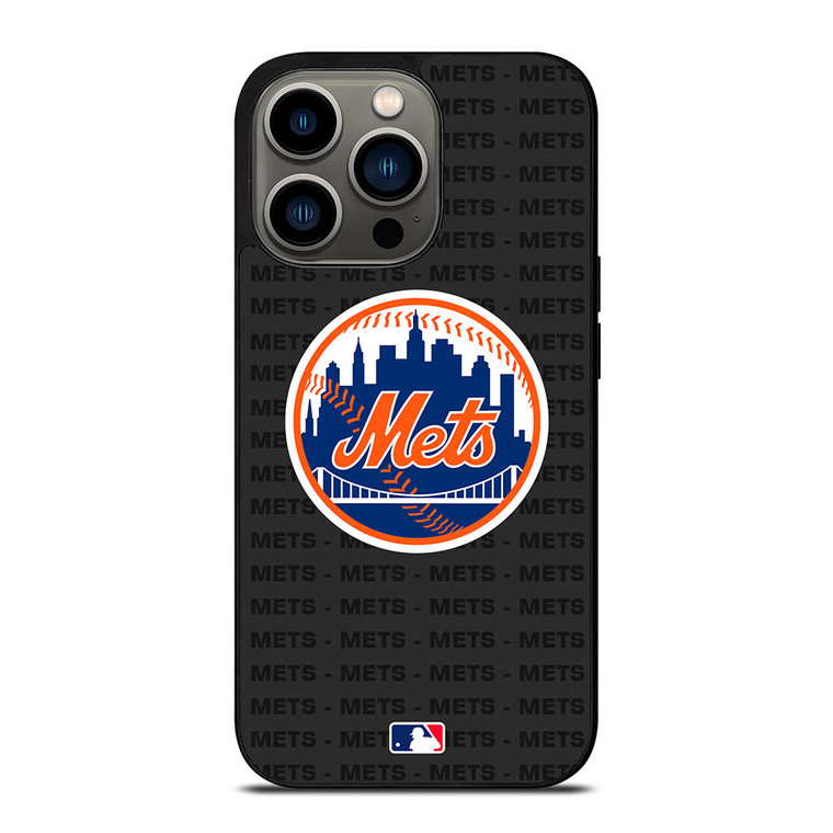 NEW YORK METS BASEBALL BLACK iPhone 13 Pro Case Cover