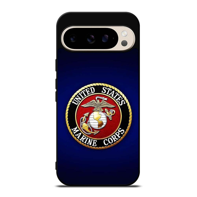 UNITED STATES US MARINE CORPS LOGO BLUE Google Pixel 9 Pro Case Cover UNITED STATES US MARINE CORPS LOGO BLUE Google Pixel 9 Pro Case Cover
