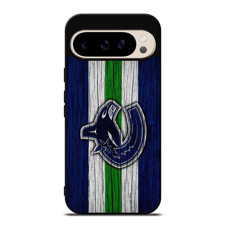 VANCOUVER CANUCKS WOODEN LOGO Google Pixel 9 Pro Case Cover