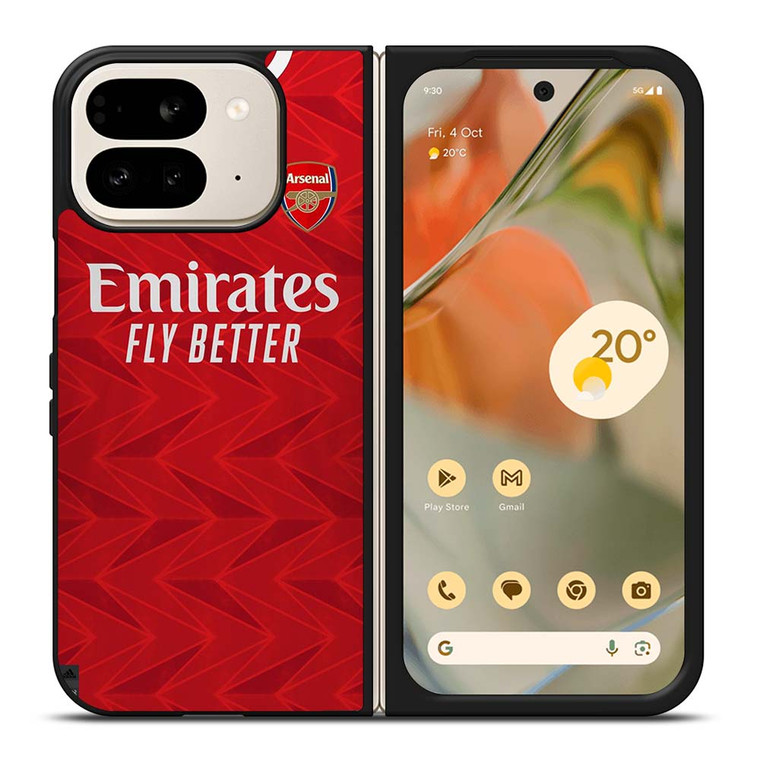 ARSENAL FC THE GUNNERS HOME JERSEY Google Pixel 9 Pro Fold Case Cover ARSENAL FC THE GUNNERS HOME JERSEY Google Pixel 9 Pro Fold Case Cover