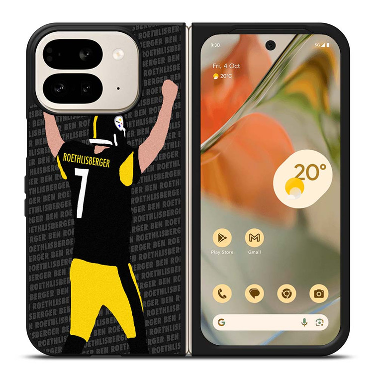 BEN ROETHLISBERGER PITTSBURGH STEELERS CARTOON Google Pixel 9 Pro Fold Case Cover BEN ROETHLISBERGER PITTSBURGH STEELERS CARTOON Google Pixel 9 Pro Fold Case Cover