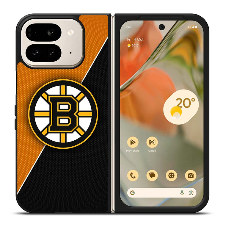 BOSTON BRUINS NHL HOCKEY LOGO Google Pixel 9 Pro Fold Case Cover BOSTON BRUINS NHL HOCKEY LOGO Google Pixel 9 Pro Fold Case Cover