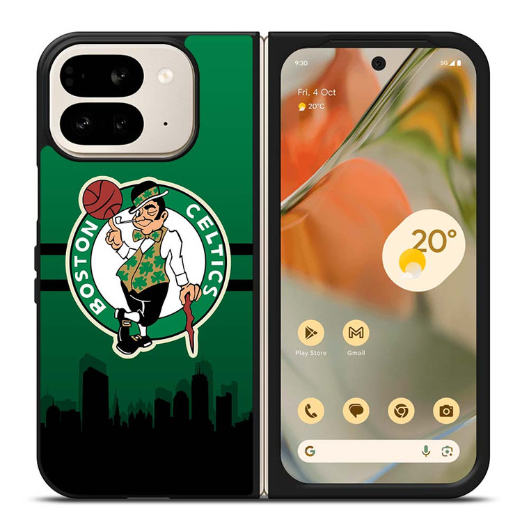 BOSTON CELTICS NBA SKYLINE Google Pixel 9 Pro Fold Case Cover BOSTON CELTICS NBA SKYLINE Google Pixel 9 Pro Fold Case Cover