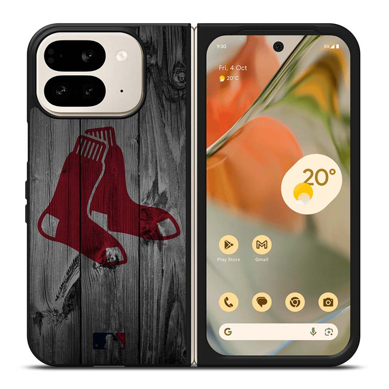 BOSTON RED SOX BASEBALL MLB WOOD LOGO Google Pixel 9 Pro Fold Case Cover BOSTON RED SOX BASEBALL MLB WOOD LOGO Google Pixel 9 Pro Fold Case Cover
