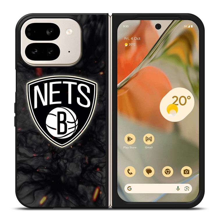 BROOKLYN NETS BASKETBALL NBA FIRE Google Pixel 9 Pro Fold Case Cover