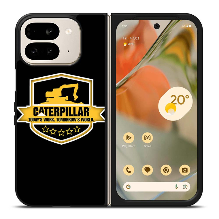 CATERPILLAR TRACTOR LOGO CAT ICON TODAY'S WORK Google Pixel 9 Pro Fold Case Cover