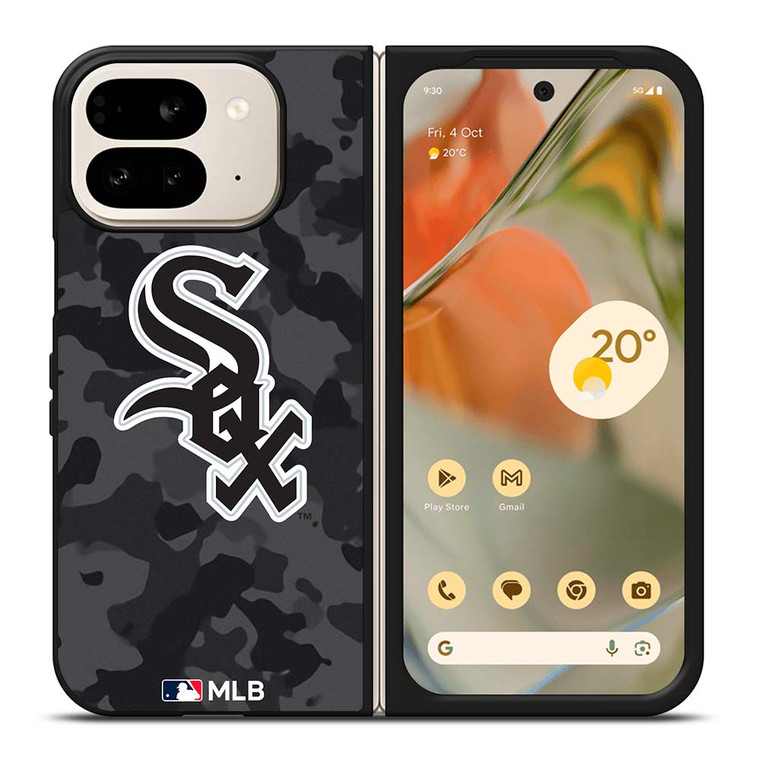 CHICAGO WHITE SOX BASEBALL BLACK CAMO Google Pixel 9 Pro Fold Case Cover