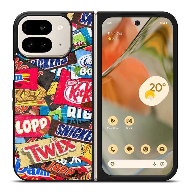 CHOCOLATE WAFER SNACK COLLAGE Google Pixel 9 Pro Fold Case Cover