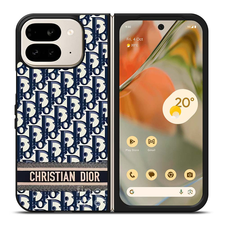 CHRISTIAN DIOR LOGO BLUE Google Pixel 9 Pro Fold Case Cover