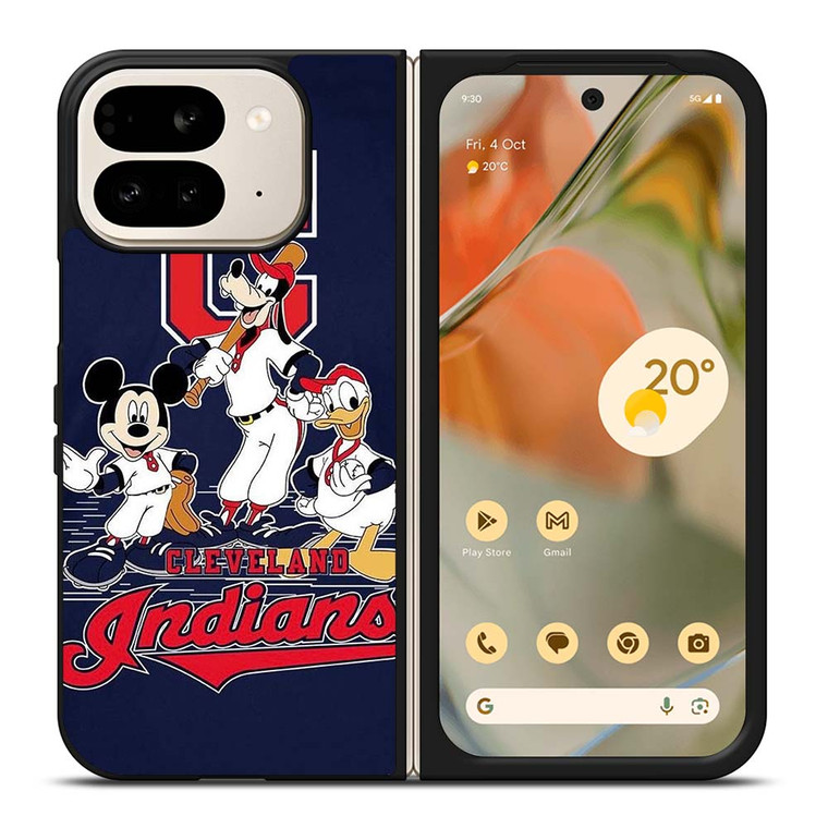 CLEVELAND INDIANS BASEBALL DISNEY MICKEY DONALD GOOFY Google Pixel 9 Pro Fold Case Cover