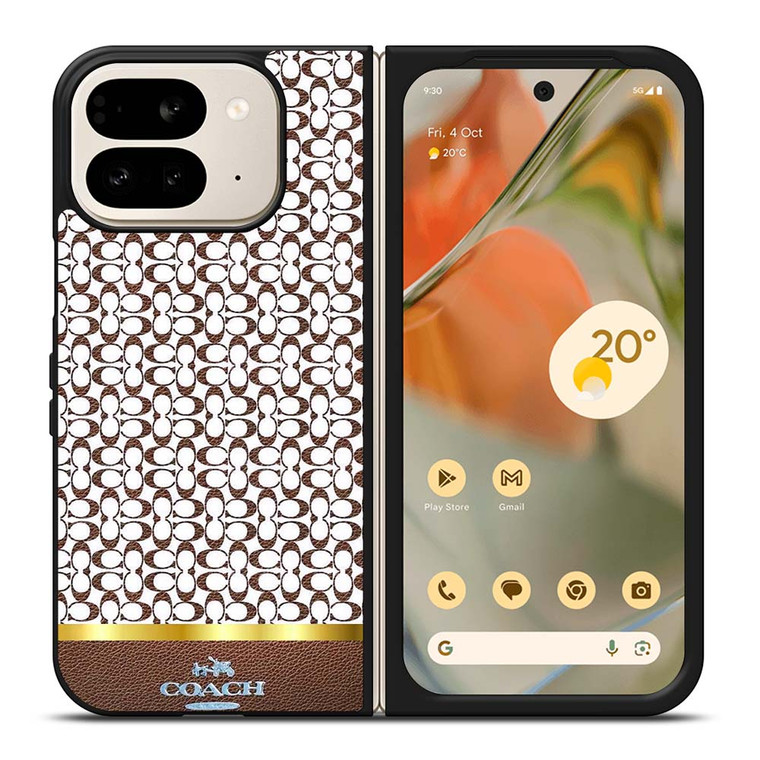 COACH NEW YORK ICON BROWN EMBLEM Google Pixel 9 Pro Fold Case Cover