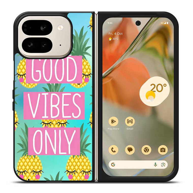 CUTE PINAPPLE GOOD VIBES ONLY Google Pixel 9 Pro Fold Case Cover