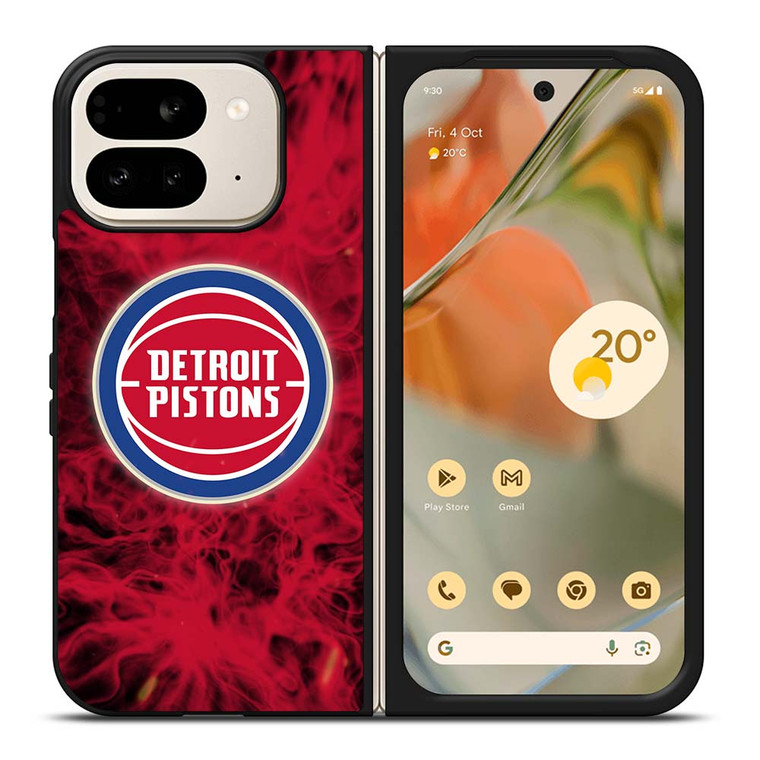 DETROIT PISTONS BASKETBALL NBA FIRE Google Pixel 9 Pro Fold Case Cover
