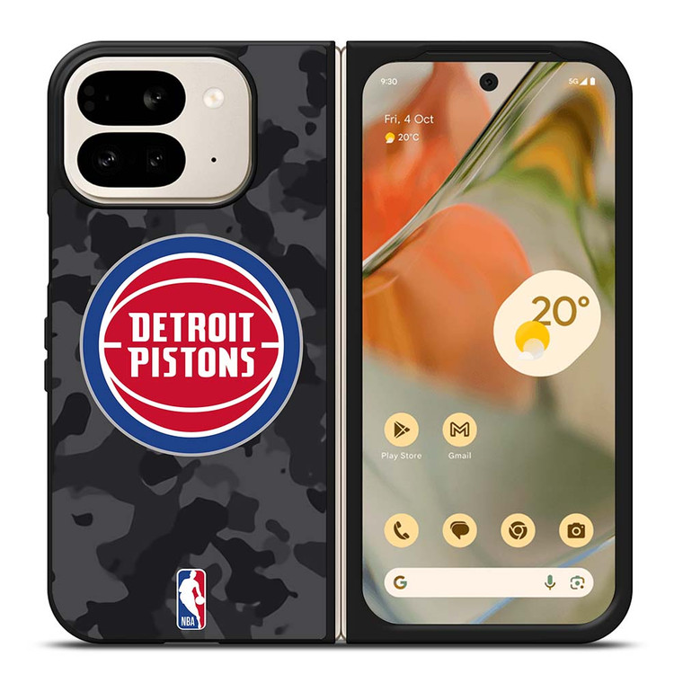 DETROIT PISTONS BLACK CAMO Google Pixel 9 Pro Fold Case Cover