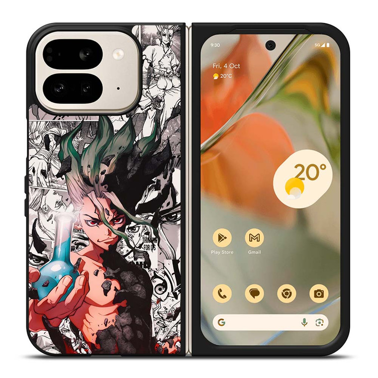 DR STONE ANIME BLACK WHITE Google Pixel 9 Pro Fold Case Cover