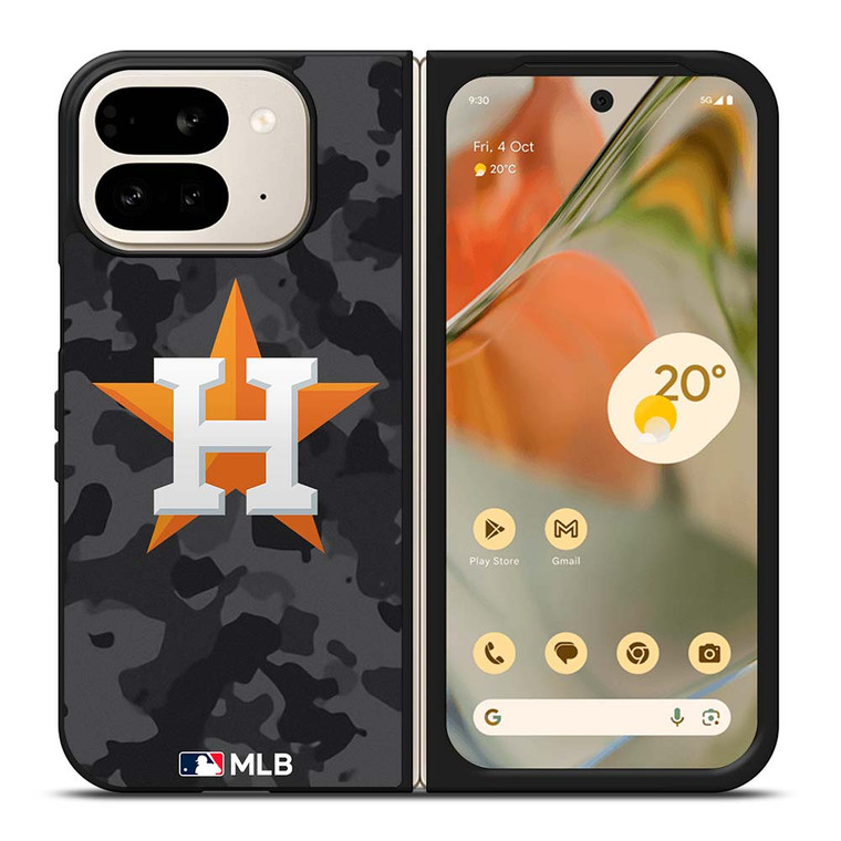 HOUSTON ASTROS BASEBALL BLACK CAMO Google Pixel 9 Pro Fold Case Cover