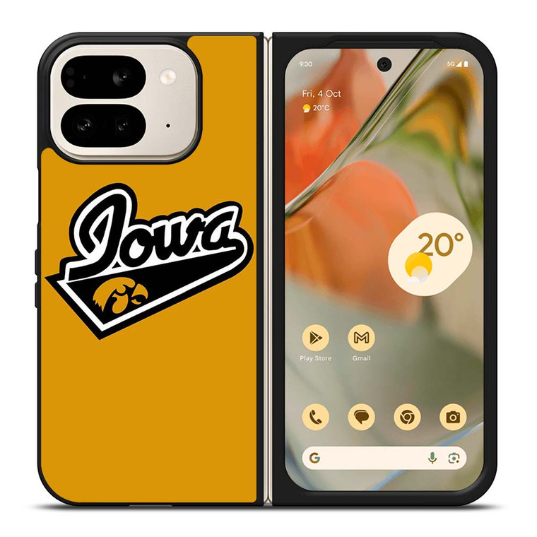 IOWA HAWKEYES UNIVERSITY BASKETBALL TEAM LOGO Google Pixel 9 Pro Fold Case Cover