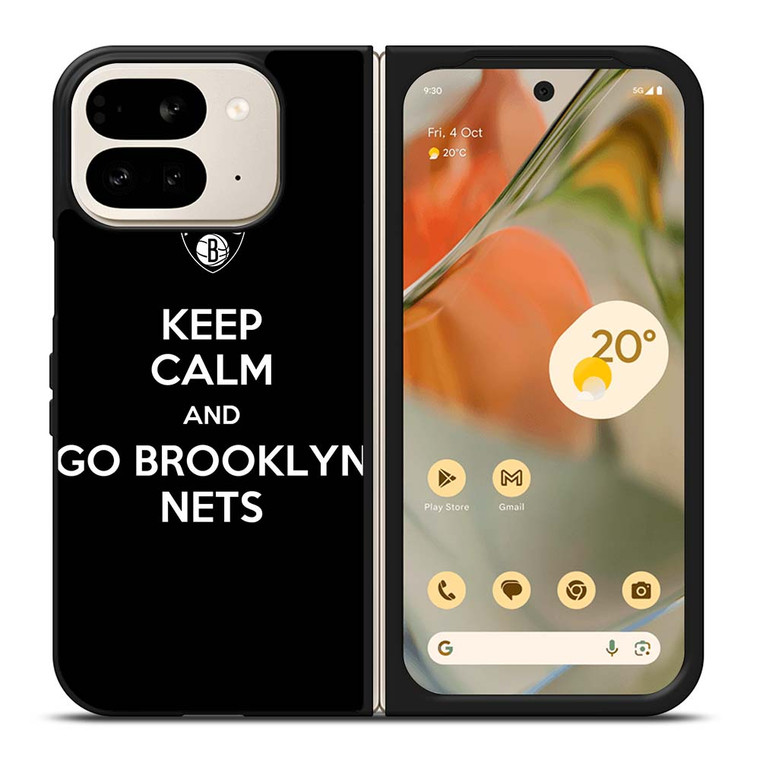 KEEP CALM AND AND GO BROOKLYN NETS Google Pixel 9 Pro Fold Case Cover