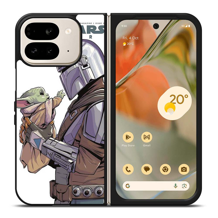 MANDALORIAN AND BABY YODA STAR WARS INSIDER Google Pixel 9 Pro Fold Case Cover
