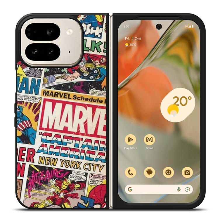 MARVEL COMICS COLLAGE Google Pixel 9 Pro Fold Case Cover MARVEL COMICS COLLAGE Google Pixel 9 Pro Fold Case Cover